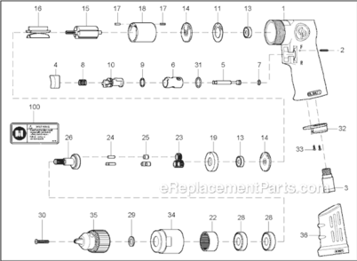 Part Location Diagram of 2050485893 Chicago Pneumatic End Plate